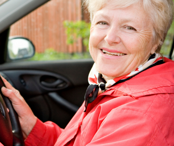 Woman driver in car