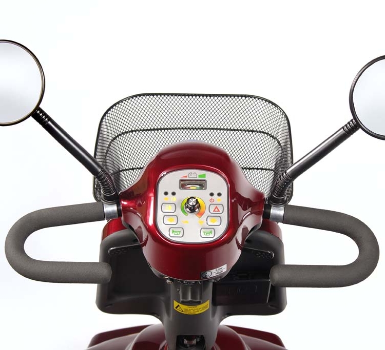 mobility scooter with d-shaped delta tiller