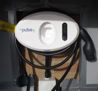 Example of a tethered  home charging unit